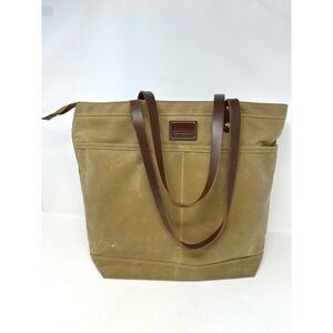 Artifact Waxed Canvas & Leather Day Tote Tan